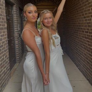 Zara white satin dress